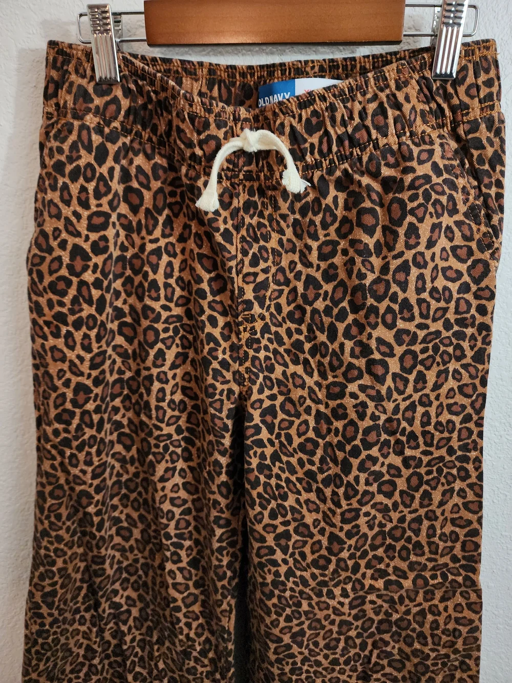Old Navy Girls High-Rise Baggy Wide Leg Pants Leopard Print XL 14-16